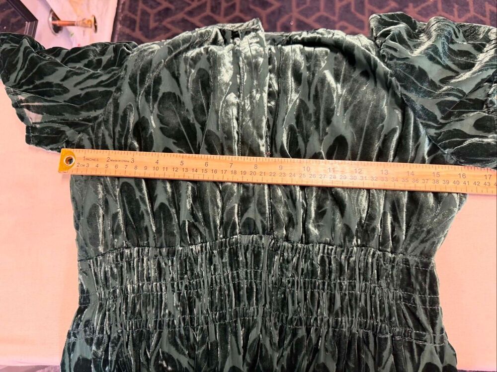 New Anthropologie The Somerset Velvet Maxi Dress Size S - Picture 8 of 10